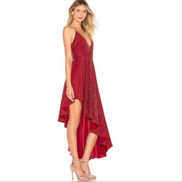 NWT Lovers + Friends Caterina red embellished dress - Picture 2 of 3